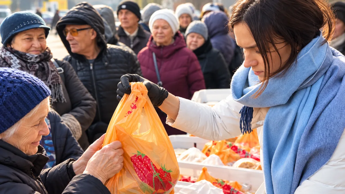 Иллюстрация передачи продуктовой помощи